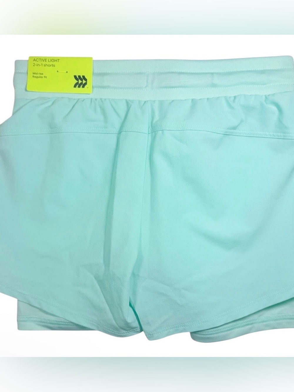 All In Motion Active Light 2-in-1 Mid-Rise Teal & Black Short Set NWT - Picture 2 of 16